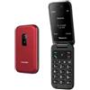 PANASONIC KX-TF600EXR 2.4" CLAMSHELL SENIOR PHONE TASTO SOS ROSSO - KX-TF600EXR