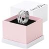 PANDORA Timeless Anello con linee lucide e brillanti in argento con zirconia cubica, 52