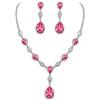 Clearine Orecchini Matrimonio Nuziale Zirconia cubica lacrima Y Collana And Gioielli Set per Donna
