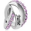 LSxAB Gennaio-Dicembre 12 mesi Colore Birthstone Charm Compleanno Compatibile con Bracciali Pandora, Rame, Nessuna pietra preziosa