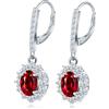 MICSAVI Orecchini Pendenti da Donna in Argento 925, Zircon rotondi/a forma di cuore/a forma di fiore/ovali/a goccia/quadrati, Orecchini Pietre Gioielli per Moglie Mamma Fidanzata