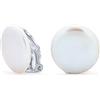 Bling Jewelry Nuziale Bianco Biwa Moneta D'Acqua Dolce Coltivata Perla Clip Su Orecchini Per Le Donne Non Forate Orecchio .925 Argento Sterling