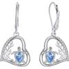 J.MUEN Orecchini a forma di tartaruga, da donna, in argento Sterling 925, con ciondolo a forma di animale, con confezione regalo