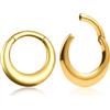 Vankula Pesi per Lobi Peso Dilatatori lobo orecchie ear weight in Acciaio inossidabile Cerchio piercing espansori Gioielli Uomo Donna 4mm(6G) Oro
