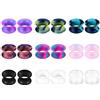 MODRSA 9 Paia Spalmatore Tunnel Plug Piercing Orecchio Silicone Doppio Estensore Tunnel Flessibile che allunga la Pelle dell'orecchio Carne Flessibile 6-16MM, Acciaio inossidabile