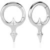 Vankula Piercing per orecchio, in acciaio inox, per uomo e donna, 4 mm, 6 mm, Metallo