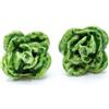 Miniblings Orecchini a lobo insalata di lattuga Miniblings insalate piante verdure verdi, 10 mm, Plastica, non noto