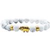 aninu Bracciale Elefante con App Monitoraggio - Adozione Simbolica Elefante Savana Africana, Bracciale Pietra Naturale Elastico Donna Uomo Portafortuna Chakra Yoga Regalo, 6 Colori