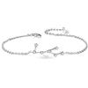 Clearine Bracciale Argento 925 Oroscopo 12 Costellazione Regalo per Compleanno Astrologia Braccialetto Trasparente Virgo