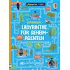 Usborne Minis: Entwischt! Labyrinthe für Geheimagenten: Mitmachbuch im kleinen Format - Beschäftigungsbüchlein für Kinder ab 6 Jahren