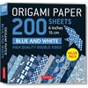 Tuttle Publishing Origami Paper 200 Sheets Blue and White: 6 inches 15 Cm: High-Quality Double Sided: Double Sided Origami Sheets Printed with 12 Different Designs (Instructions for 6 Projects Included)
