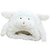 WRITWAA Cappello Decorativo Comodo e Soffice per Ragazzo Ragazza a Forma di Pecora in Morbido Peluche Bianco per Feste e Uso Quotidiano