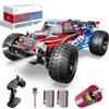 DEERC Auto telecomandato 1:10 scala alta velocità senza spazzole, per adulti, 4WD 60+ KM/H alta velocità, 2.4Ghz fuoristrada RC Crawler 40+ minuti di tempo di gioco, regalo per ragazzi (210E)
