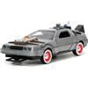 Jada Toys Delorean Ritorno al futuro III metallico, scala 1:32, modello da collezione con porte a battente tipo ala di gabbiano, replica ufficiale del film per fan da 8 anni (9332290314R00)
