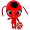 Miraculous Ladybug Kwami Mon Ami Tikki 24 cm Ladybug Plush Toys for Kids, Super Soft Stuffed Toy with Resin Eyes, High Glitter and Gloss, Detailed Stitching Finishes (Wyncor)
