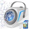 Blubbel Macchina Bolle di Sapone LED, 2x 90ml Liquido + 1L Automatico Pistola Sparabolle Bambini, Bazooka d'Aria, Bubble Gun, Giocattolo Estivo, Regalo Matrimonio, Gioco all'Aperto