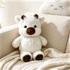 FARYODI Mucca di peluche grande da 45 cm, in bianco e beige, morbido peluche per bambini, ragazze e ragazzi, morbida mucca di peluche come regalo, lavabile in superficie (bianco)