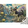 MNBVCXZLKJH Fiume Cascata Cane Piccolo Puzzle 1000 Pezzi Puzzle per Adulti Rilassante Antistress Decorazione Casa Regalo 70x50cm/1000pcs