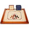 Uber Games Carrom set, ora con bordi più duri (in legno di mango) per un migliore rimbalzo e un piano di gioco lucido in legno di mango spesso 4 mm, pesa 7 kg, ha una dimensione quadrata di 83,8 cm x 83,8 cm e una superficie di gioco di 73,7 cm x 73,7 …