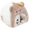 Genérico Lettini per bambole - Set con mobili in miniatura - tenda per dormire per bambole e animali di peluche | per camera dei bambini, soggiorno, gioco fantasioso animali di peluche