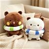 HOVCEH 2 Pezzi Bubu Dudu Peluche, 22cm Bubu e Dudu Panda Peluche, Simpatico Peluche, Orso Dei Cartoni Animal Pillows, Peluche Orso per Regali di Compleanno