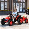 GYMAX Trattore per Bambini 3-8 Anni, Giocattolo cavalcabile Portata 30 kg, con 6 Ruote e Telecomando, Trattore Elettrico con Cintura di Sicurezza, 152x67x71 cm (Rosso)