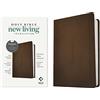 Tyndale Holy Bible: New Living Translation, Dark Brown, Framed Cross LeatherLike, Premium Value Compact