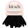 Kitsch Elastici per capelli neri, nessun danno, elastici per capelli forti ed elastici, in morbido nylon, elastici in gomma senza strappi, perfetti per acconciature e trecce, colore nero, 20 pezzi