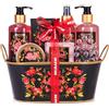 BRUBAKER Set beauty da bagno e doccia Love - con fragranza di frutto della passione - Confezione regalo in 12 pezzi presentati in una mini vasca da bagno decorativa