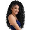 hair beauty Faux Locs Curly Boho Braid Hair - extension per trecce a crochet capelli dall' aspetto naturale Kanekalon - 120 ciocche 600 grammi divisi in 5 pezzi + 3 accessori in omaggio (1B, 55cm 22)