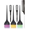 SHKALLI Set di strumenti per la colorazione dei capelli - Pennello largo per colorare i capelli con setole morbide e design a doppia fila. Mini agitatore per crema colorata per capelli, pettine a coda