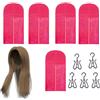 NevPuose Wig Storage Borse-Cancella A Prova Di Polvere, Organizzatore Sospeso Con Cerniera | Set Da 5 Pezzi Con Appendiabiti Per Parrucca Per Viaggi Per Capelli, Manica Portatile Non Tessuta Per Lo Stile '