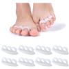 Futuhada 4 Paia Separatore Dita Piede, Divaricatore Dita Piedi in Morbido Gel, Raddrizzatore Dita dei Piedi, Distanziatore Dita Piedi per L'alluce Valgo, Dita a Martello, Dita Incrociate e Più