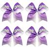 Umibow 4 fermagli per capelli glitterati da 17,8 cm, con strass, grandi fermagli per capelli, nastro scintillante, per coda di cavallo, forcine per donne e ragazze da cheerleader (viola)