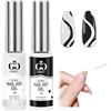GOICC Glitter Unghie 2PCS Manicure da Salone Smalto Gel Nero Bianco Semipermanente Gel Semipermanente for Painting per Fai da Te