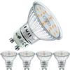 EACLL Lampadine LED GU10 5W 3000K Equivalenti a Alogena 70W, Pacco da 4, 585 Lumen Luce Bianco Caldo, Faretti AC 230V Senza Sfarfallio, Angolo a Fascio 120° Spot, Non Dimmerabile Lampade Riflettore