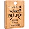 Apjielop Regalo Papà, Regalo Festa Del Papà, Regalo Papa Compleanno, Idee Regali Papà Natale 2026, Idee Regalo per Papà, Il Miglior Papà Cuoco, Tagliere di Bambù.
