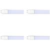 A2ZWORLD 4 Pezzi di Tubi Neon A Led, T8 G13 120cm, 18W 1850lm 100lm/W, Alimentazione da Un Lato, Starter Incluso, Senza Modifica Impianti Originale (Bianco Freddo 6400K)
