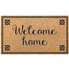 Social crazy Tappeto zerbino personalizzato - welcome home cornice - cocco naturale ideale per ingressi (Cocco naturale, 90x60 cm)