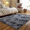 JURLEA Tappeti Soffici Tappeti per Soggiorno Tappeto Morbido Antiscivolo per Camere da Letto Moderne (80 x 120 cm, Nero Grigio)