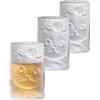 TUCHACA Tazze di vetro gatto da tè (3pcs Set) Tumbler di vetro, tazza di vetro per succo d'acqua, tè, espresso, whisky e altre bevande Unique Cat Mug regalo.