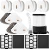 BZURTER Kit Filtri di Ricambio Compatibile con Shark PowerDetect Clean & Empty IP3251EUT, IP3252, IP1251, IP3000 - Set da 10 Filtri HEPA, Pre e Post Motore, Lavabili, con Spazzola di Pulizia
