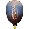 TIANFAN Lampadine Led Lampadine Vintage T180 4W Dimmable Spirale Filamento Edison Lampadina 220-240V E27 Decorativa Lampadina Gradiente Serie (Blu)