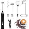 Xynovate Montalatte Elettrico USB Ricaricabile, Frusta Acciaio Inossidabile 3 Velocità Regolabile, Cappuccinatore Elettrico per Latte per Caffè, Latte, Cappuccino