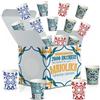 Generico 2000 Bicchierini Caffè in Carta 75 ml Maiolika - Bicchieri Monouso Decorati Stile Maiolica Siciliana - Resistenti per Espresso, Bar, Ufficio, Eventi e Catering