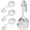 LALADEFIEE Cucchiaio dal Manico Curvo 4 Pezzi Acciaio Inox Argento | Dessert e Servizio, Uso in Cucine e Ristoranti, Stile Distintivo e Forma Unica