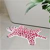 Huichenxing2021FURSTORE Divertente tappetino da bagno rosa leopardato per il bagno, grazioso tappeto da bagno antiscivolo a forma di animale assorbente tappeto da bagno preppy decorazione per il bagno estetico peluche doccia