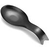 Generic Poggiamestolo in acciaio inox, supporto multiuso per spatola, mestolo, spatola, utensili da cucina, colore nero