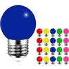 MAYCOLOR Lampadine Colorate E27 3W Equivalenti 30W, 240 Lumen, AC 220-240V, Lucine da Esterno Giardino per Natale Matrimonio Festa Giardino Patio, 20 Pezzi