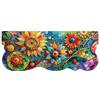 emmevi Tappeto Cucina Gomma Pvc Stampa HD Mosaico Floreale Girasole Antimacchia Lavabile 50x120 cm